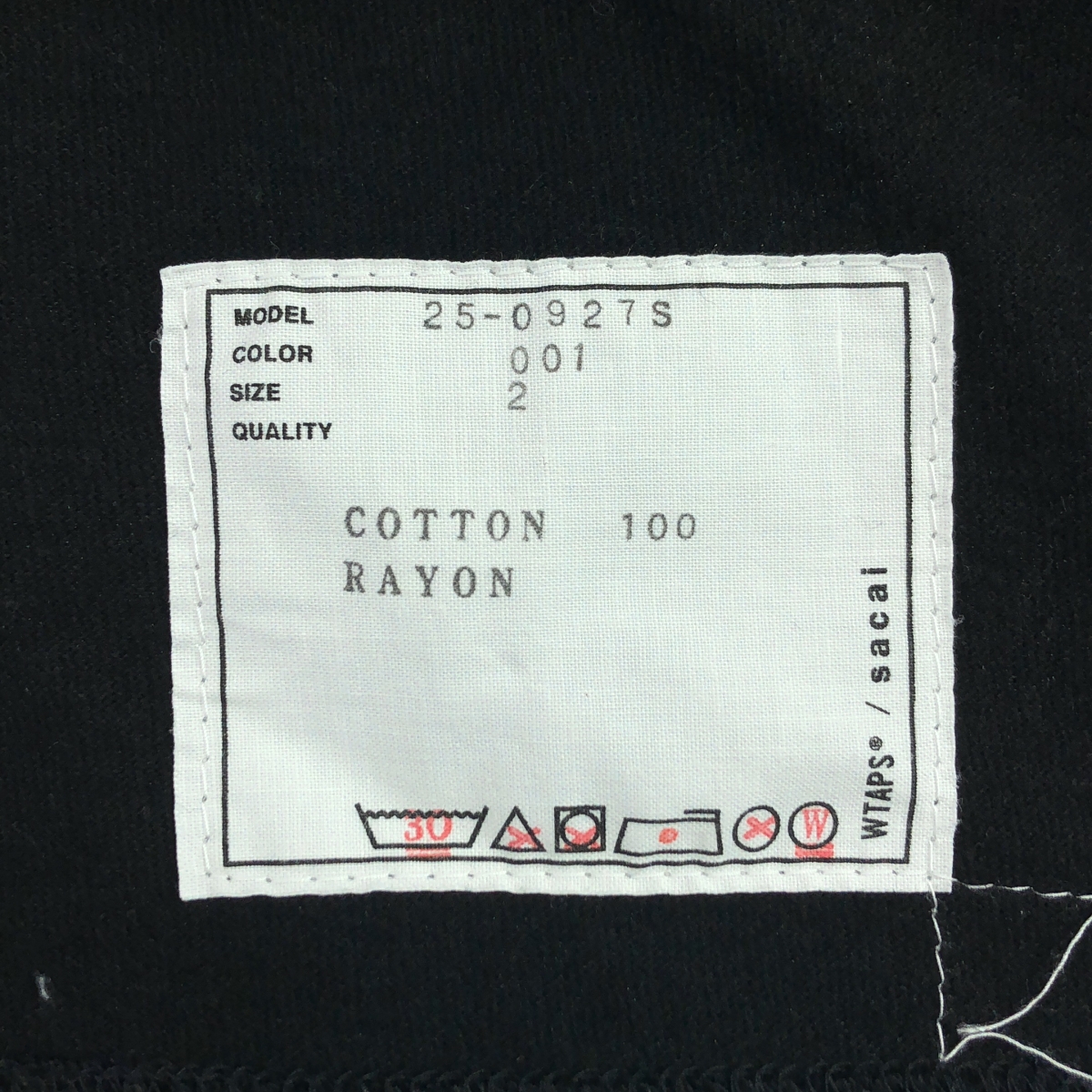 sacai / サカイ WTAPS Flock Print T-Shirt ダブルタップス フロッキープリント Tシャツ