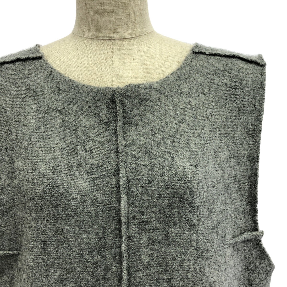 JIL SANDER / ジルサンダー モヘア アルパカ Vネック フレア スリーブレス ワンピース