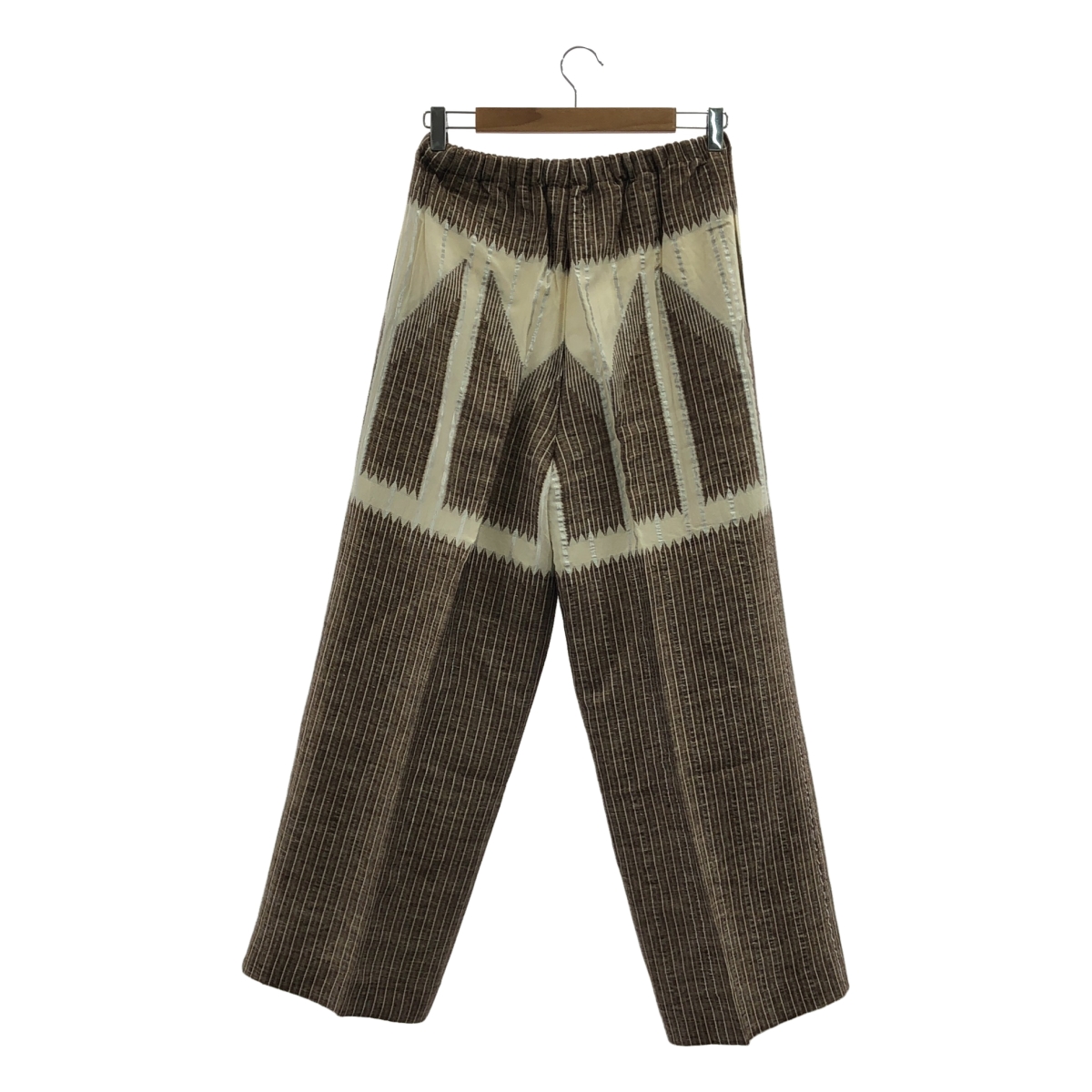 CURRENTAGE / カレンテージ リネン混 総柄 ワイド イージーパンツ