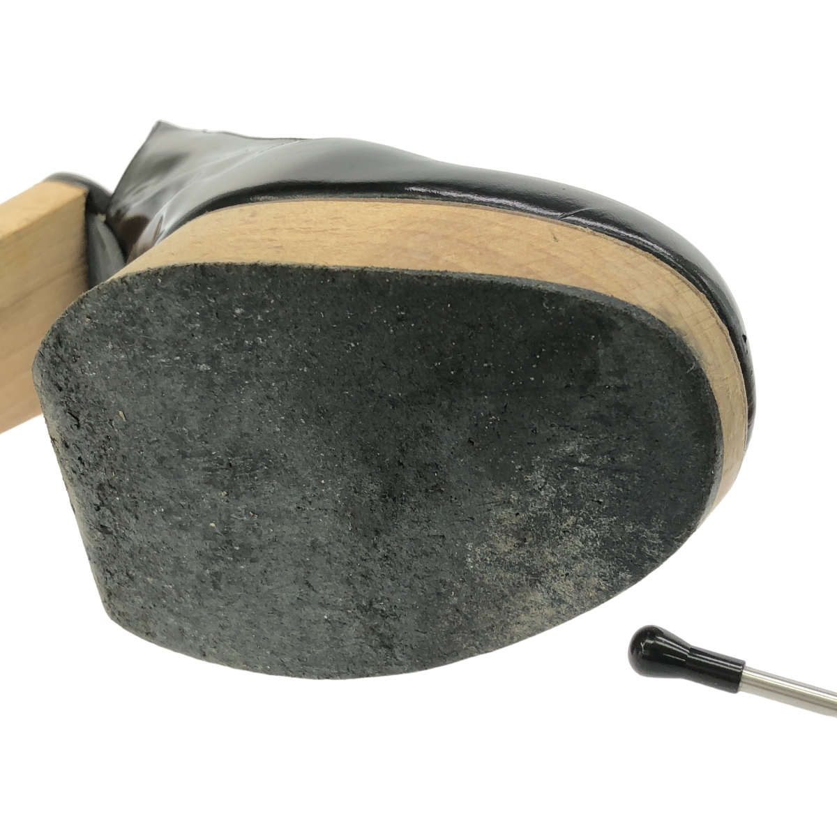 Chloe / クロエ レザー ウッドチャンキーヒール ストラップ パンプス