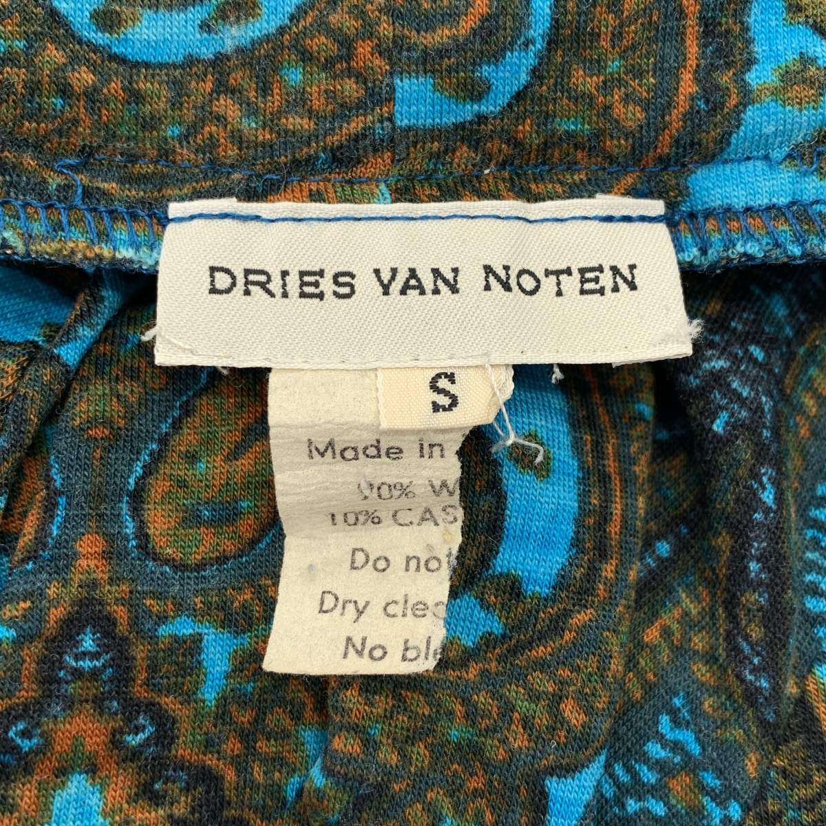 DRIES VAN NOTEN / ドリスヴァンノッテン ウール カシミヤ 総柄 ハイネック カットソー