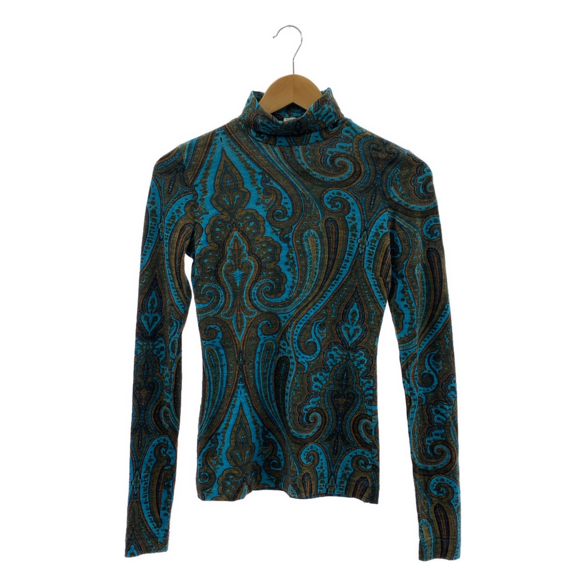 DRIES VAN NOTEN / ドリスヴァンノッテン ウール カシミヤ 総柄 ハイネック カットソー