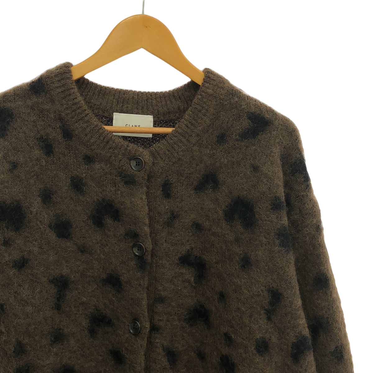 CLANE / クラネ × Suzu Hirose MOHAIR LEOPARD LOOSE KNIT CARDIGAN レオパード モヘア カーディガン