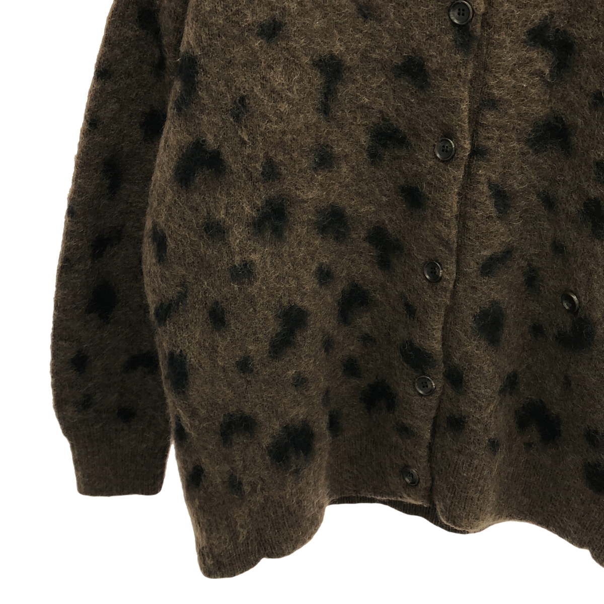 CLANE / クラネ × Suzu Hirose MOHAIR LEOPARD LOOSE KNIT CARDIGAN レオパード モヘア カーディガン