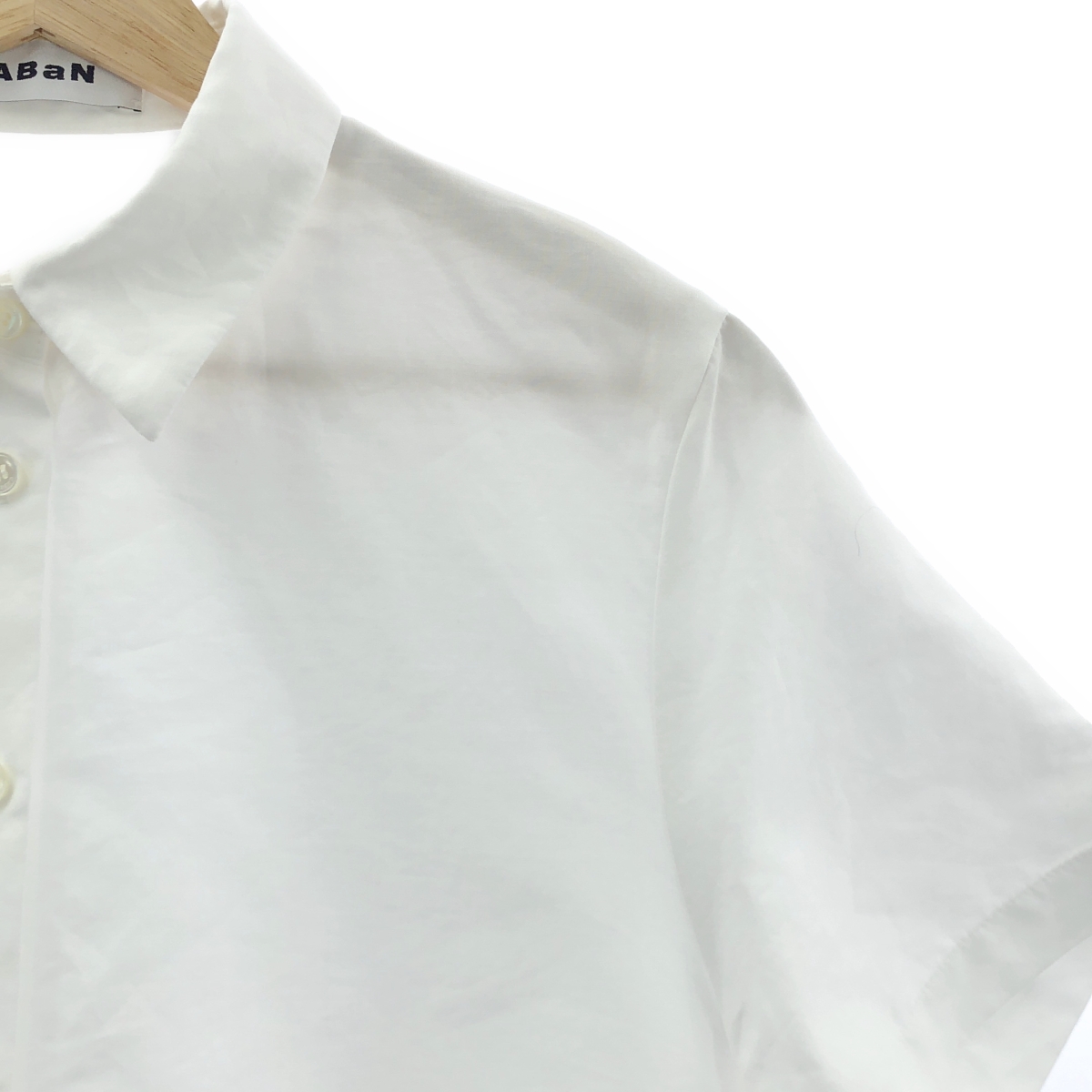 CABaN / キャバン タイプライター ダブルクロス アシンメトリック フリルシャツ