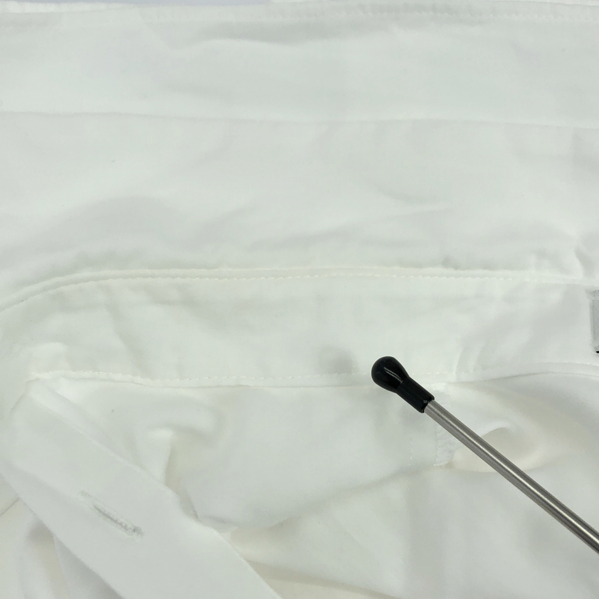 CABaN / キャバン タイプライター ダブルクロス アシンメトリック フリルシャツ