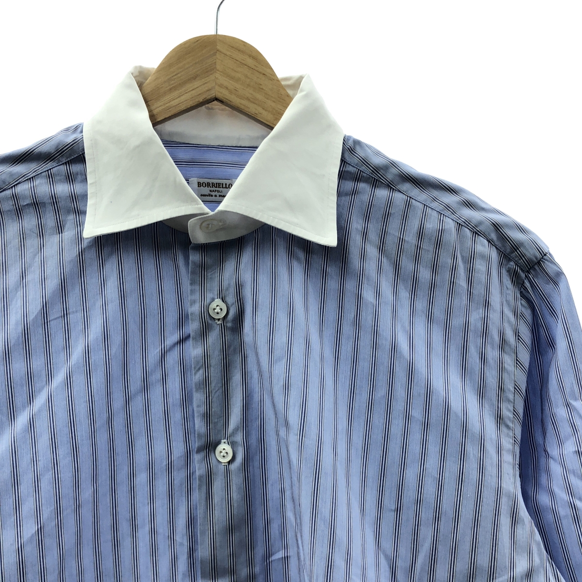 その他 ストライプ クレリックシャツ