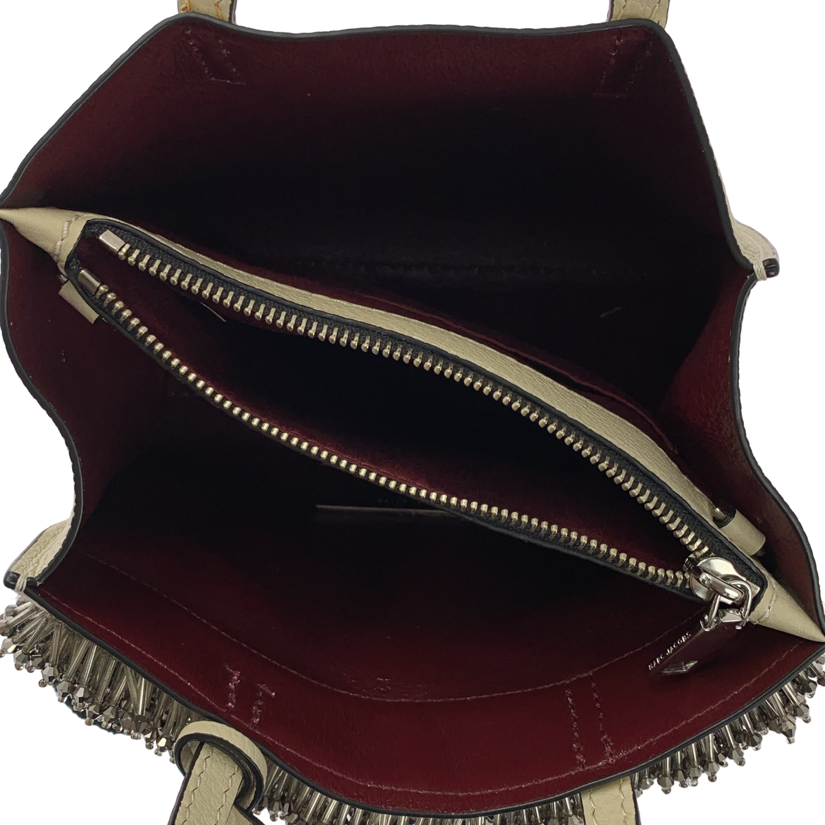 MARC JACOBS / マークジェイコブス MINI GRIND / ミニグラインド ポンポン ビーズ装飾 2Way トート ショルダーバッグ