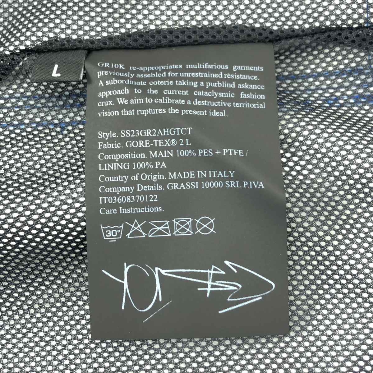 GR10K / ジーアールテンケー Boisson Bomber 2L GORE-TEX 2レイヤー ゴアテックス ハードシェルジャケット