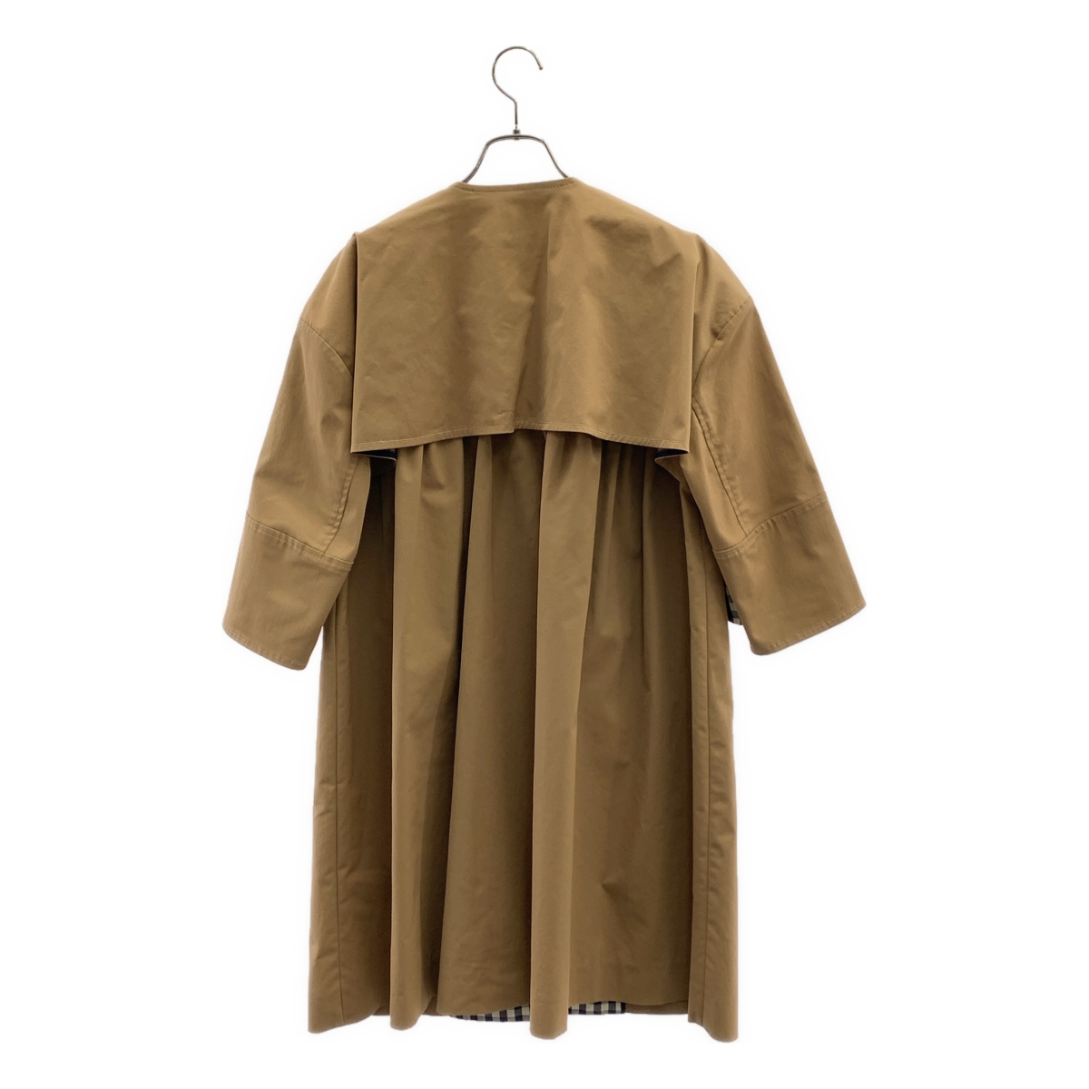 yori / ヨリ ノーカラー ストレッチ チノコート