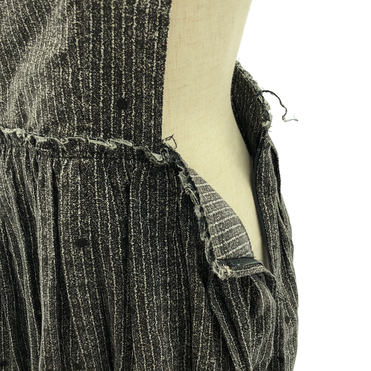 COMME des GARCONS COMME des GARCONS / コムコム 総柄 ギャザー ボリューム 吊り スカート ワンピース