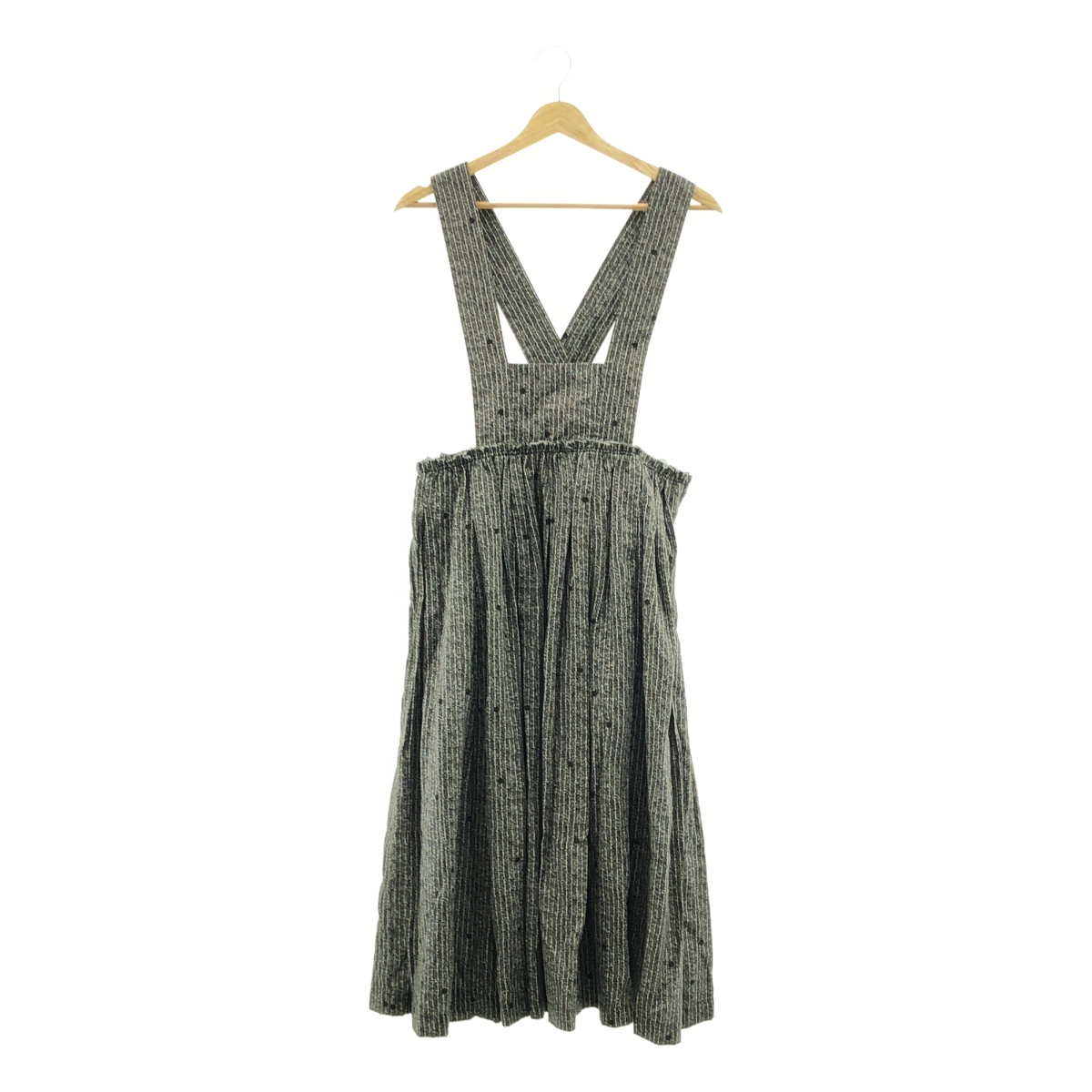 COMME des GARCONS COMME des GARCONS / コムコム 総柄 ギャザー ボリューム 吊り スカート ワンピース