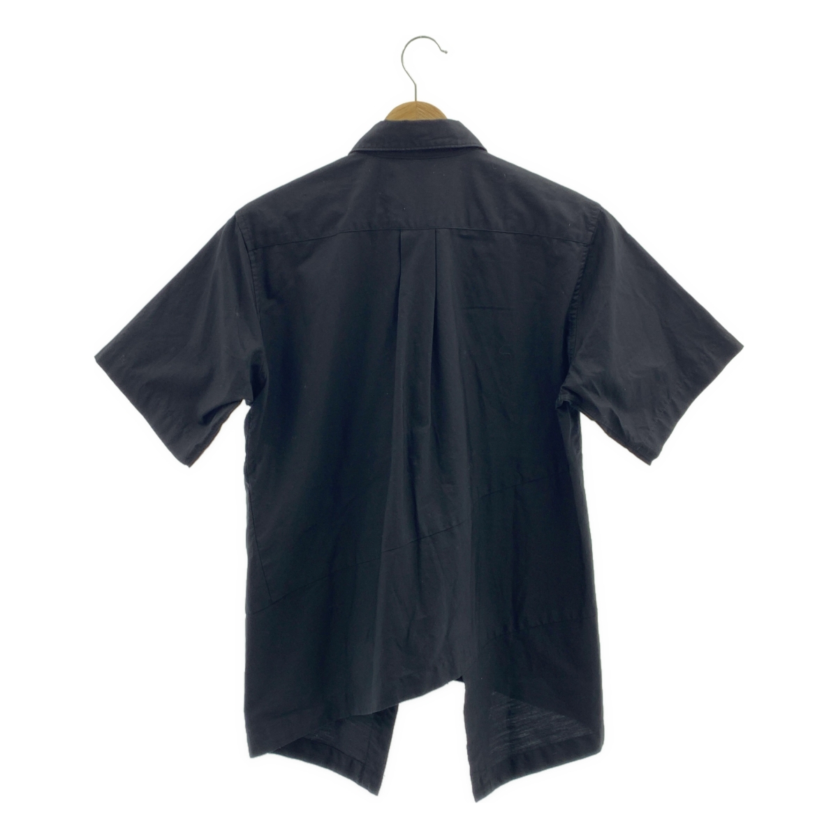 BLACK COMME des GARCONS / ブラックコムデギャルソン コットン 捻れ アシンメトリー シャツ