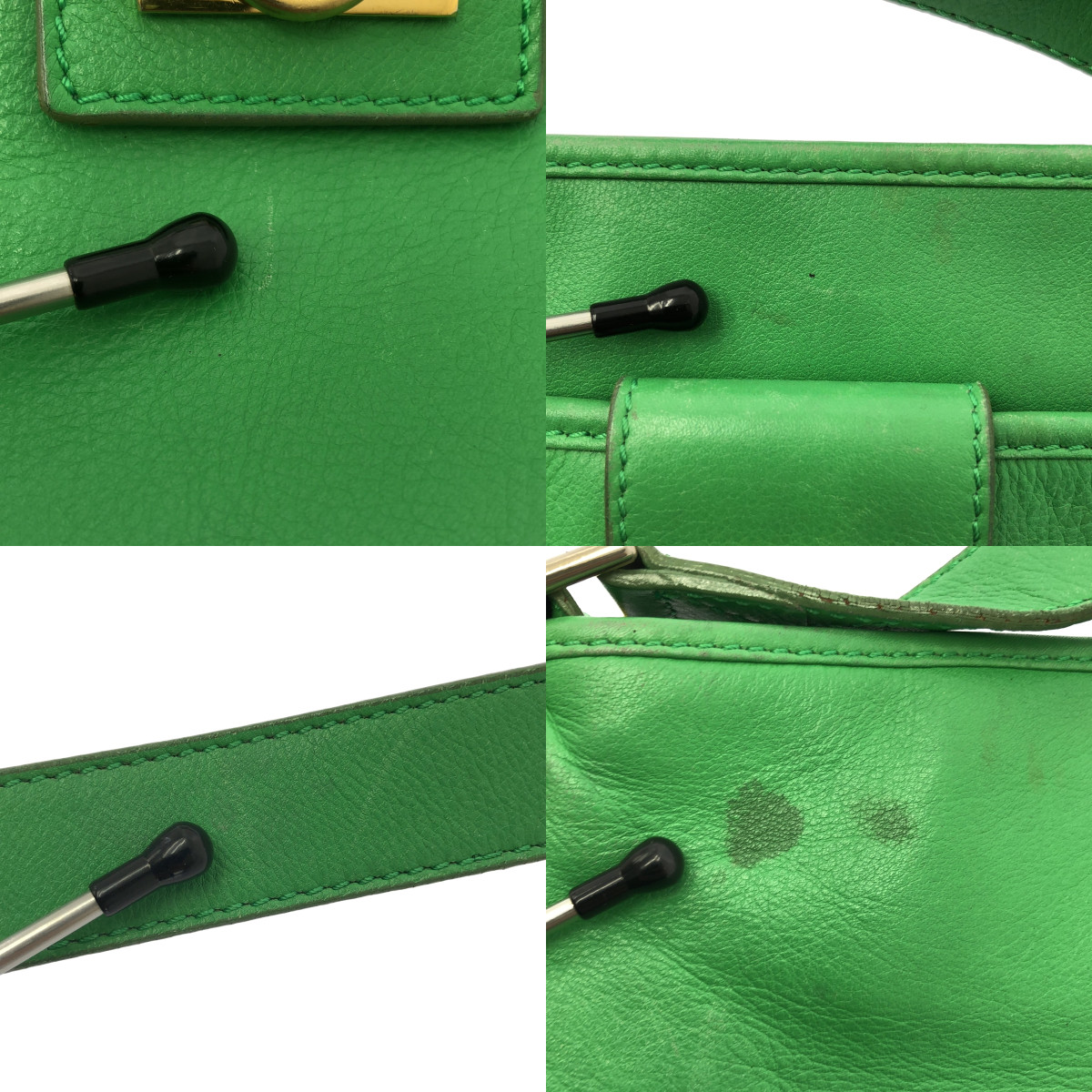 CELINE / セリーヌ レザー ガンチーニ ショルダーバッグ