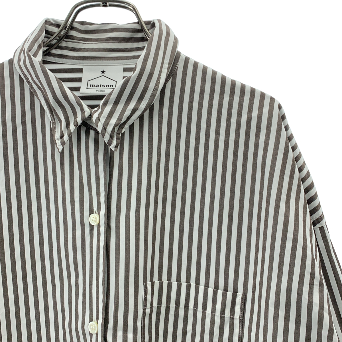 Deuxieme Classe / ドゥーズィエムクラス Maison PARIS ストライプ ドロップ シャツワンピース