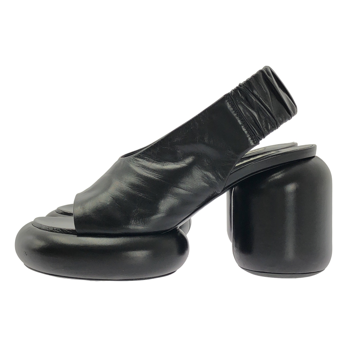 JIL SANDER / ジルサンダー レザー ブロックヒール ボリューム サンダル