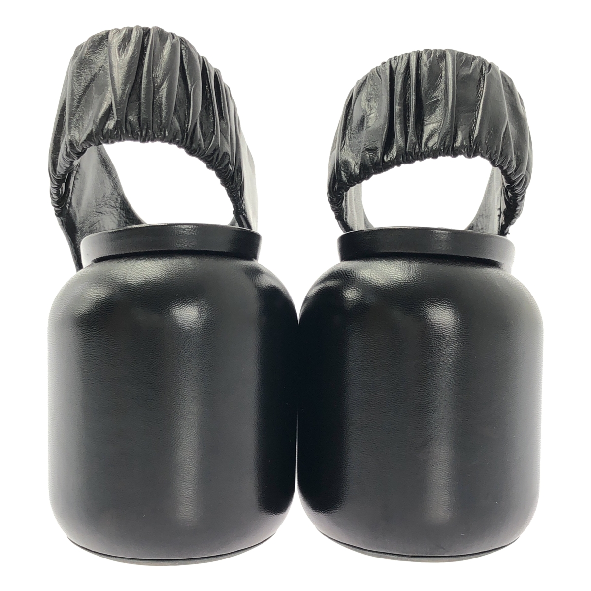 JIL SANDER / ジルサンダー レザー ブロックヒール ボリューム サンダル