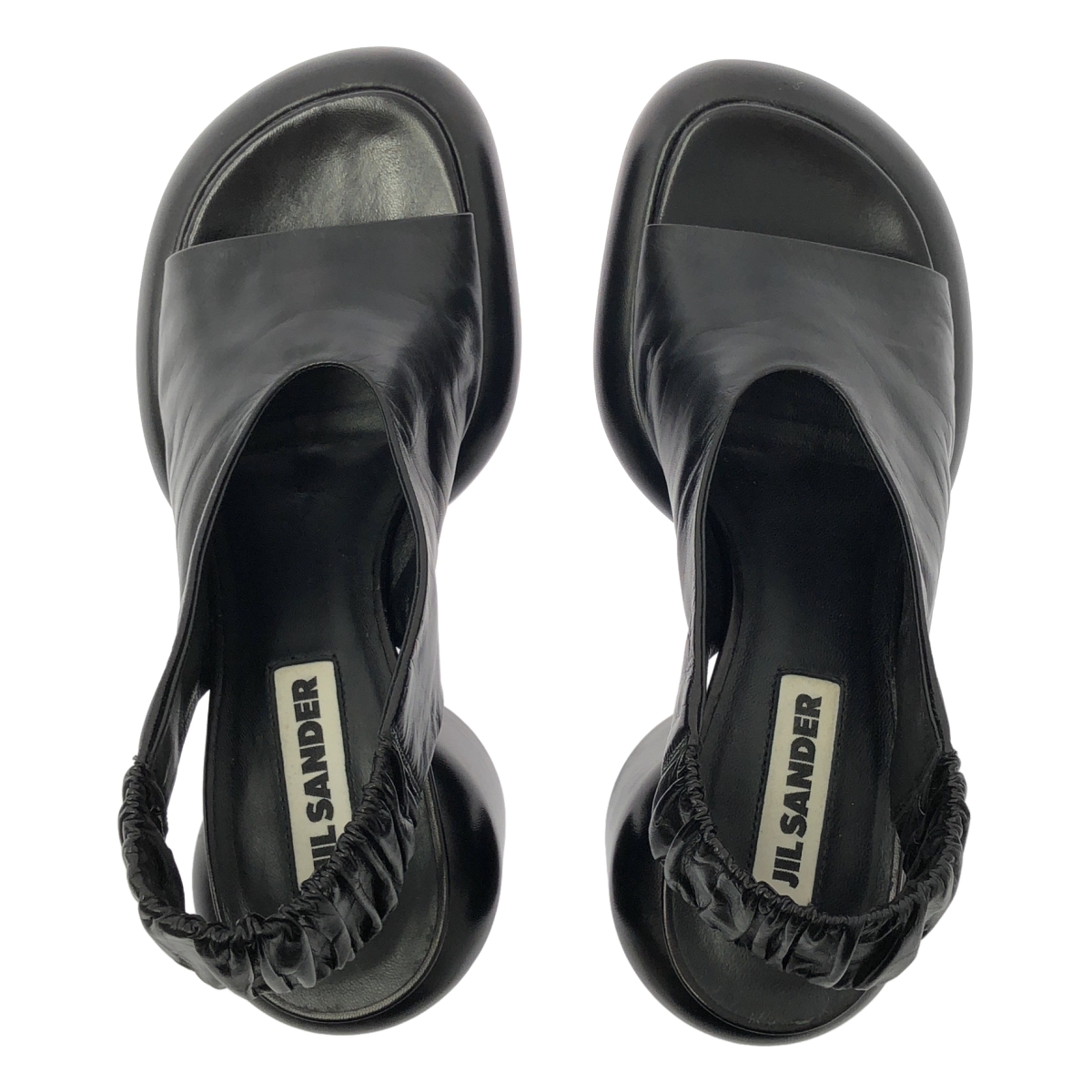 JIL SANDER / ジルサンダー レザー ブロックヒール ボリューム サンダル