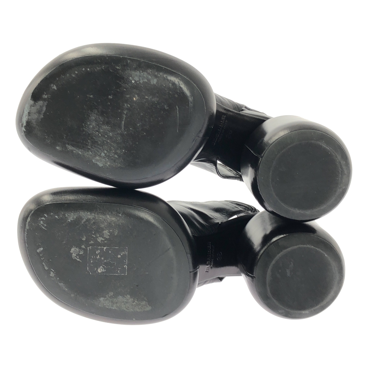 JIL SANDER / ジルサンダー レザー ブロックヒール ボリューム サンダル