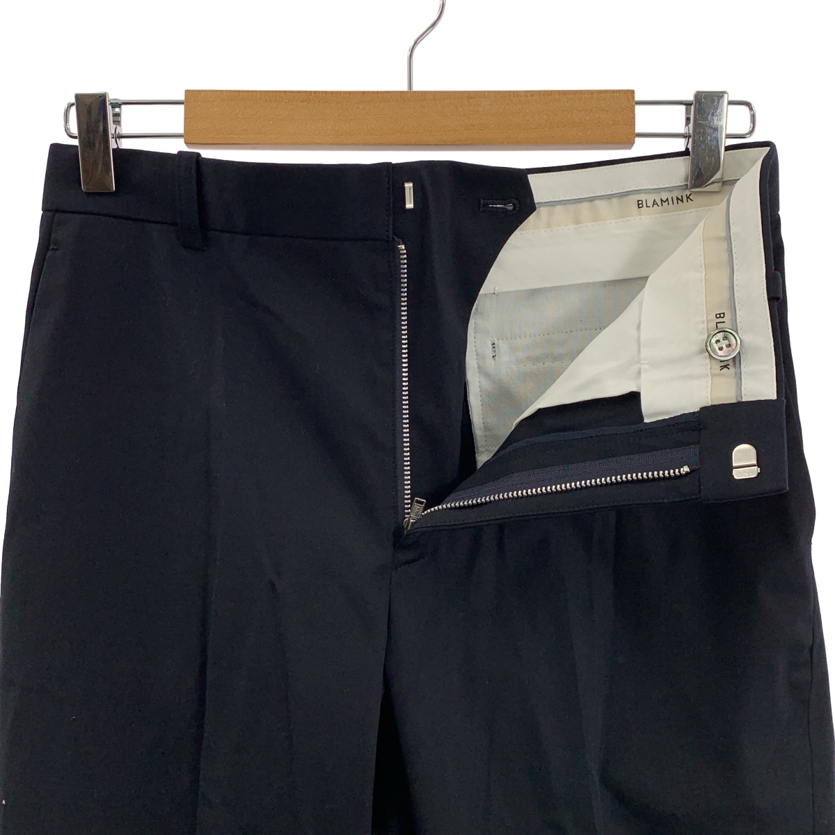BLAMINK / ブラミンク コットンストレッチターンアップヘム スラックス パンツ