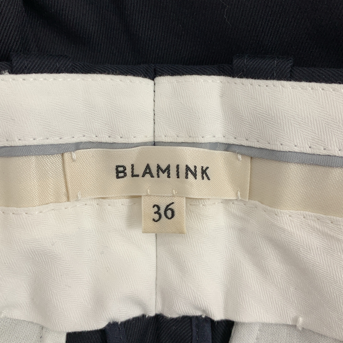 BLAMINK / ブラミンク コットンストレッチターンアップヘム スラックス パンツ