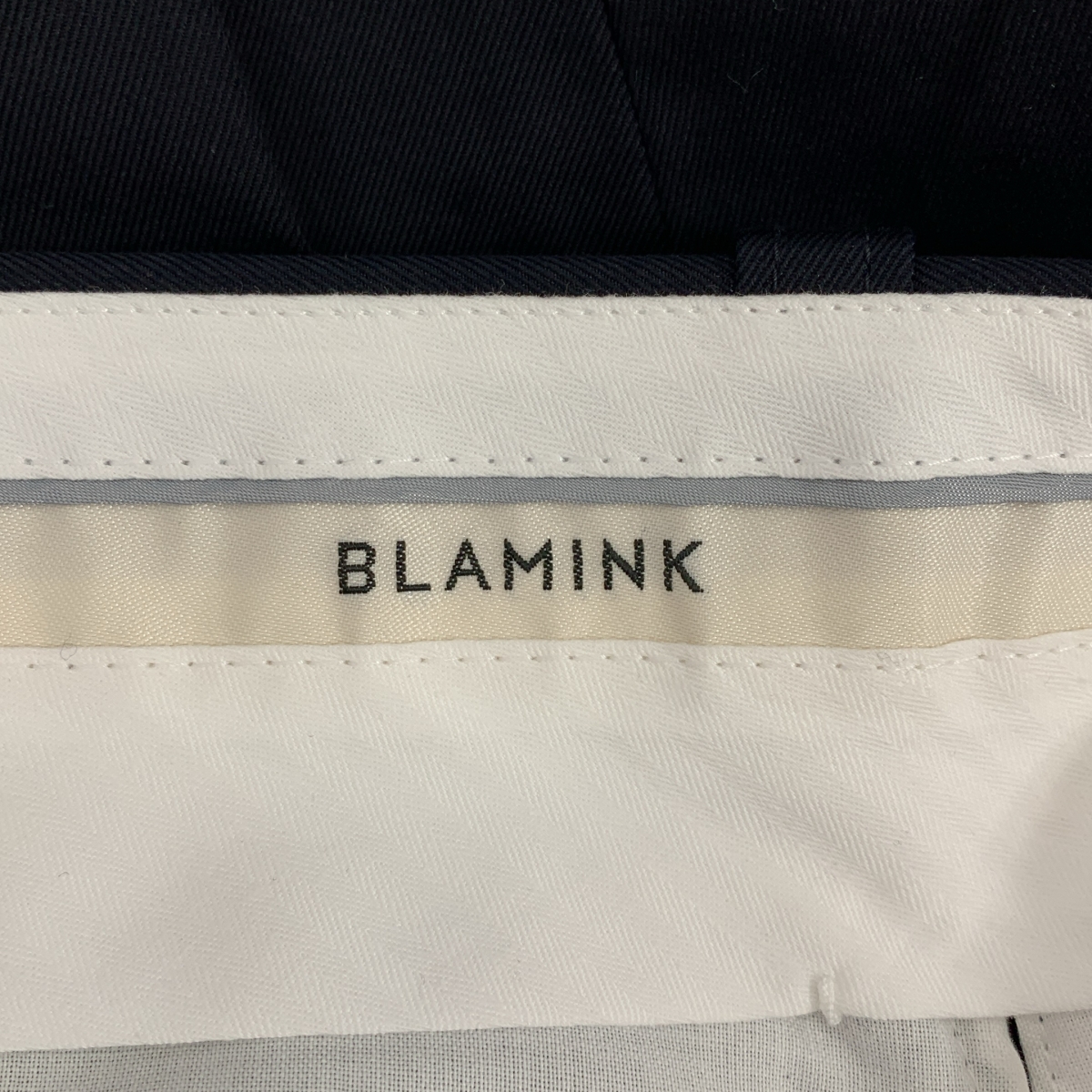 BLAMINK / ブラミンク コットンストレッチターンアップヘム スラックス パンツ