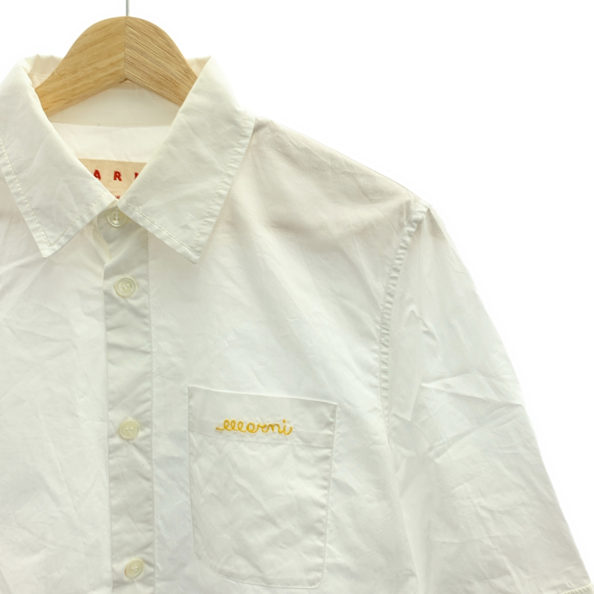 MARNI / マルニ ロゴ刺しゅう クロップド 半袖シャツ