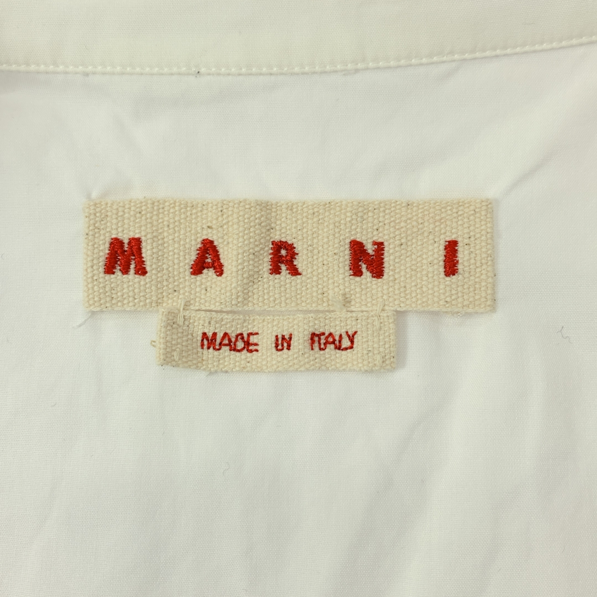 MARNI / マルニ ロゴ刺しゅう クロップド 半袖シャツ