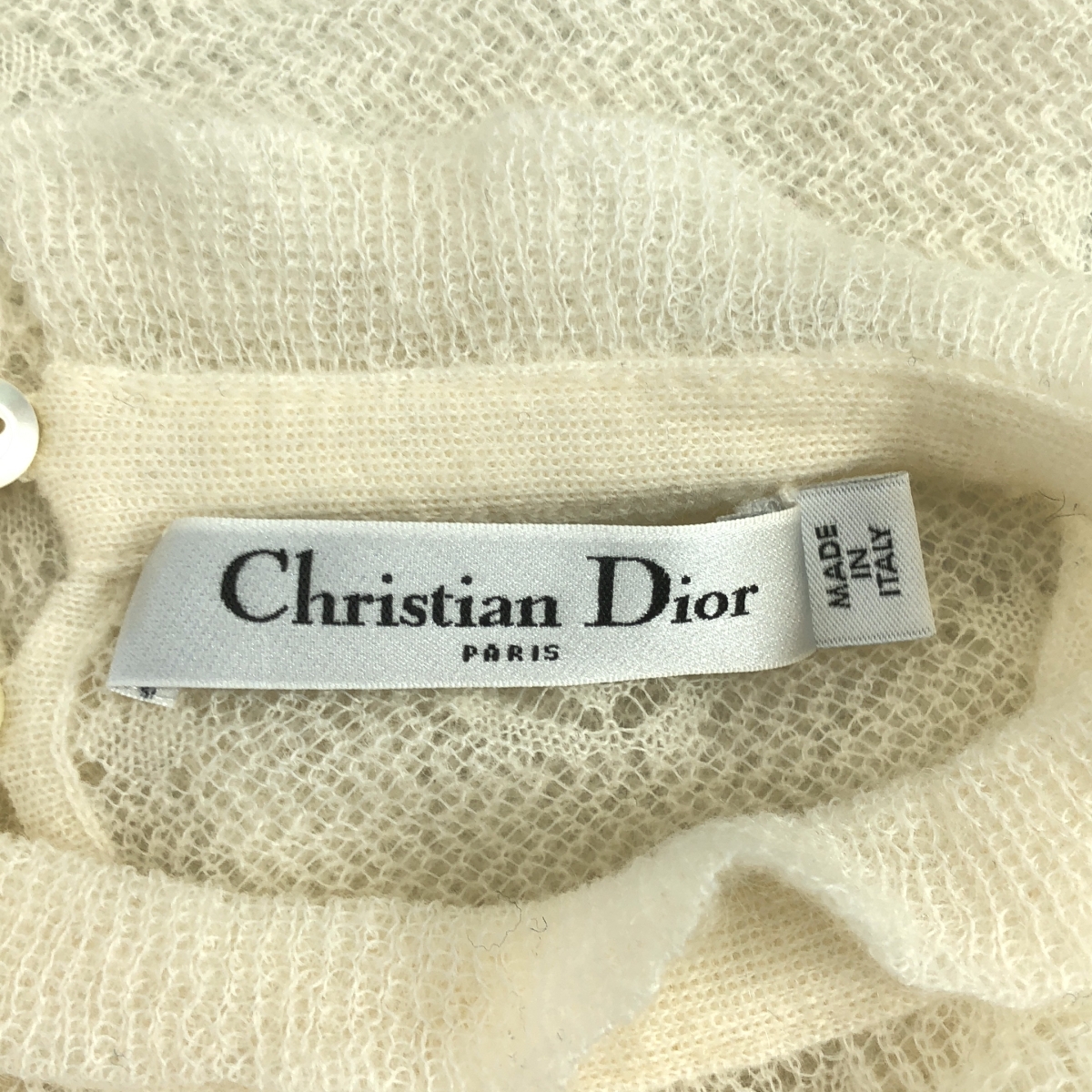 Christian Dior / クリスチャンディオール フリル ニット プルオーバー