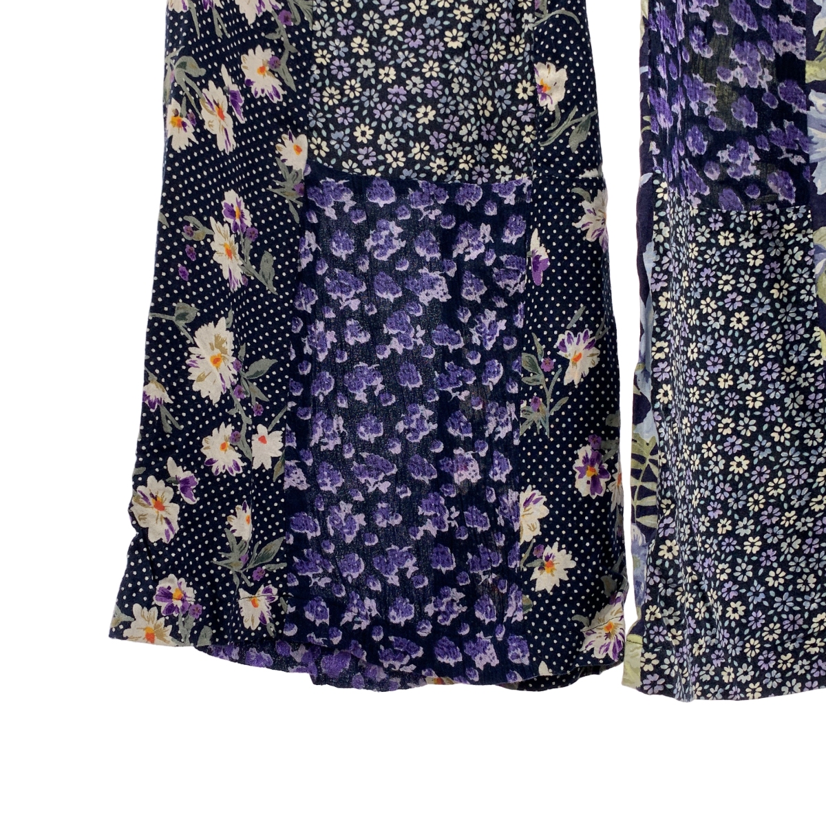 MALION vintage / マリオンヴィンテージ フラワー パッチワーク イージー フレアパンツ