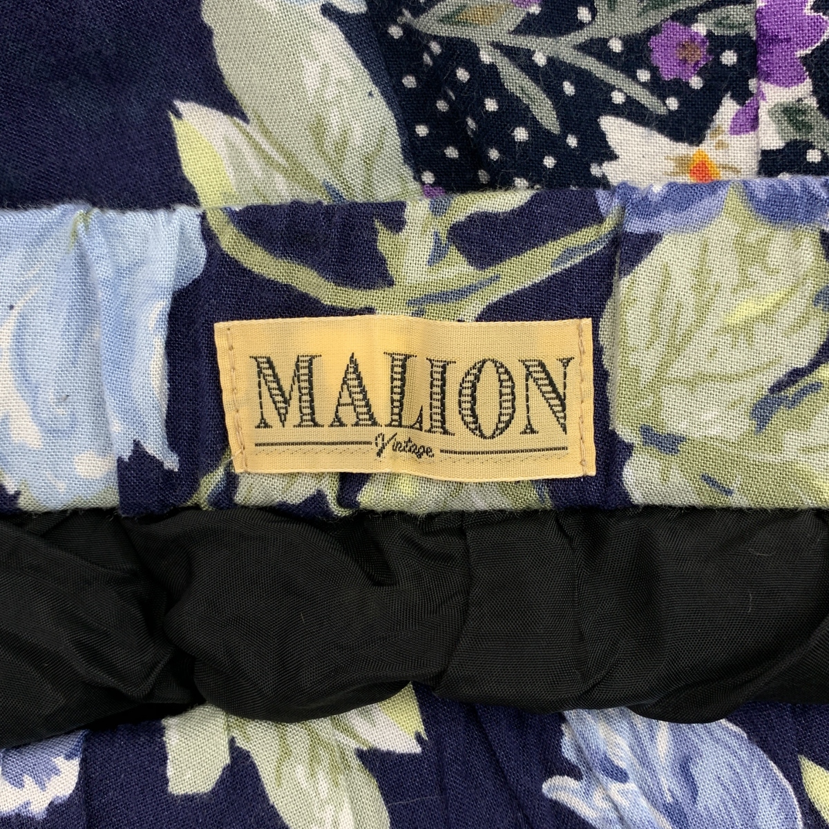 MALION vintage / マリオンヴィンテージ フラワー パッチワーク イージー フレアパンツ