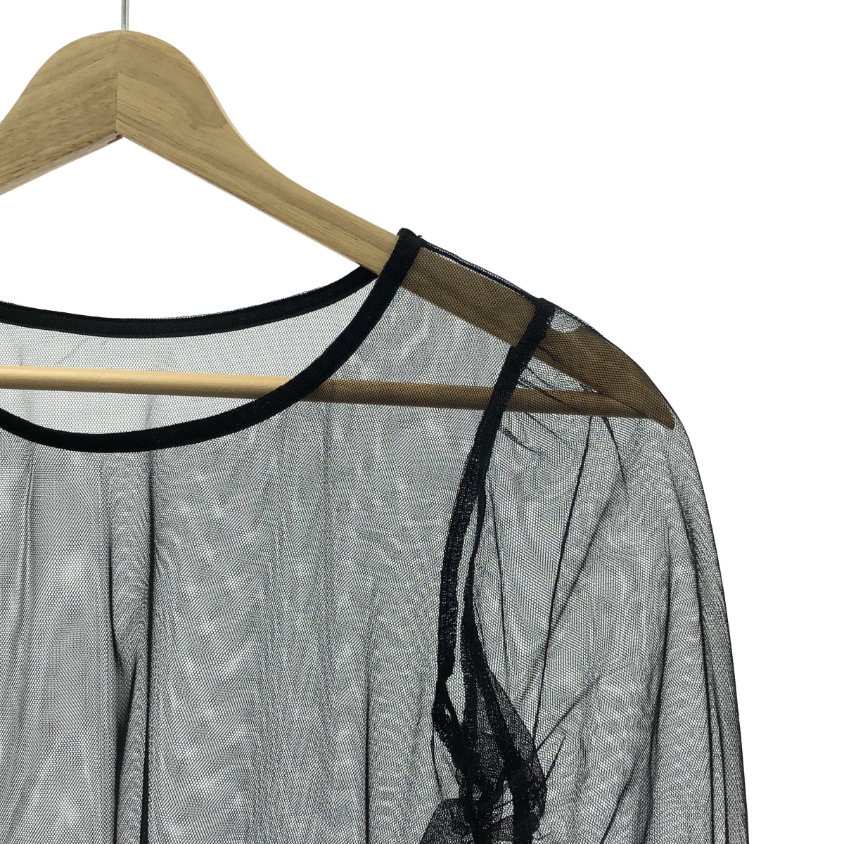 その他 ギャザースリーブ チュール ブラウス