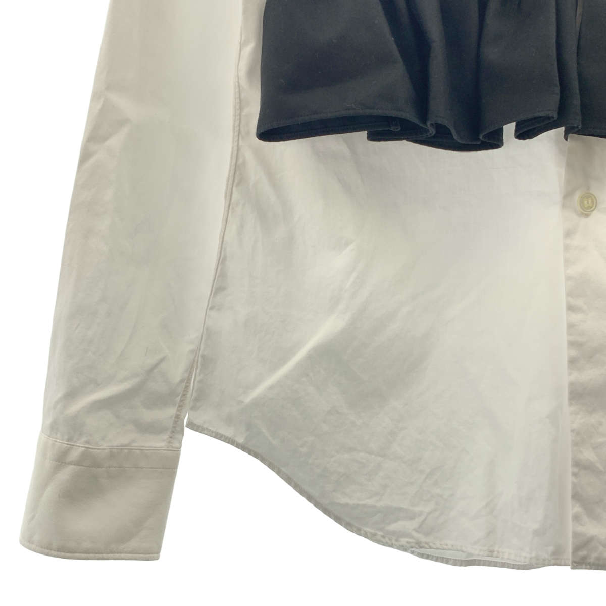 COMME des GARCONS / コムデギャルソン コットン フリル 装飾 レギュラーカラー シャツ