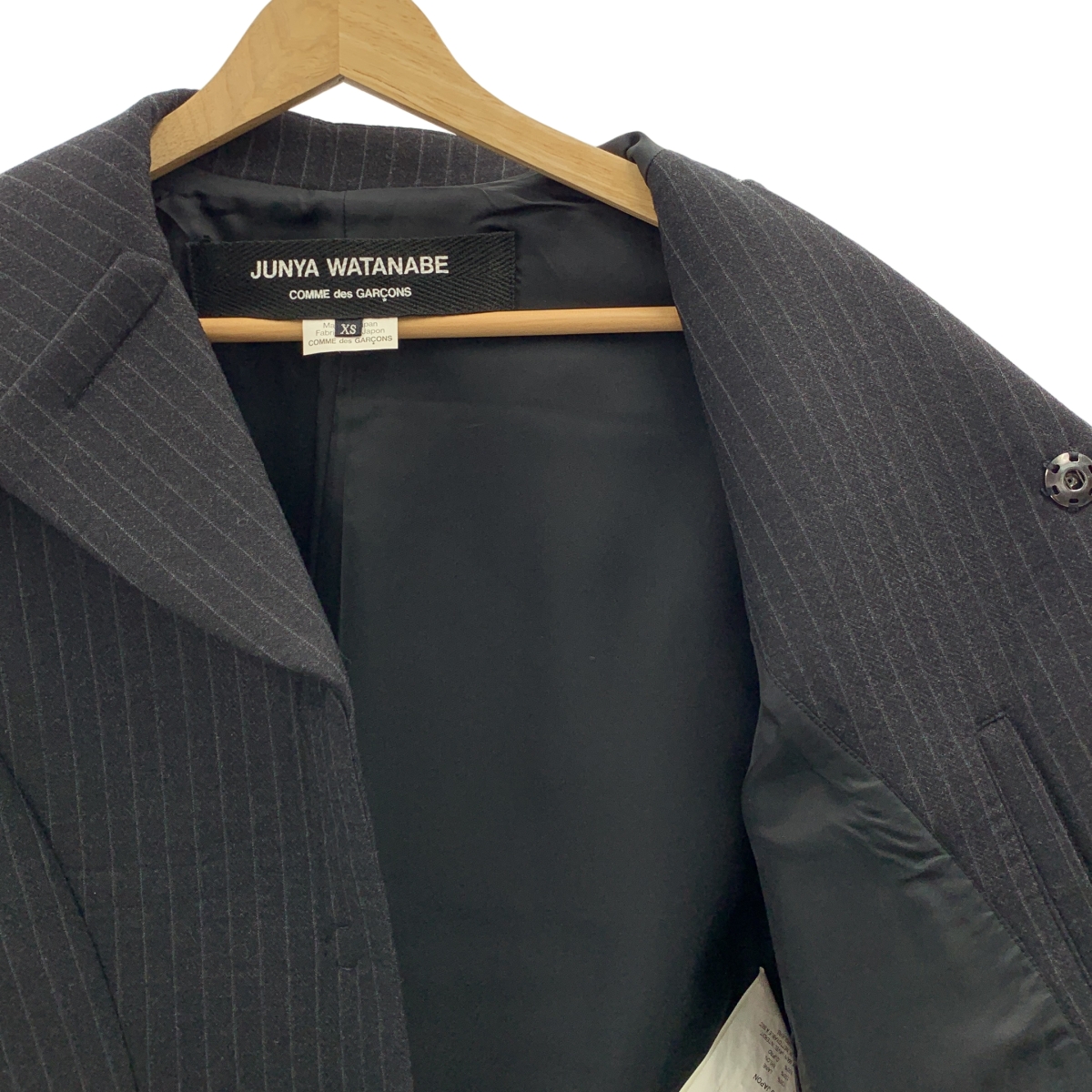 JUNYA WATANABE COMME des GARCONS / ジュンヤワタナベ ボンディング加工 ストライプ ジャケット