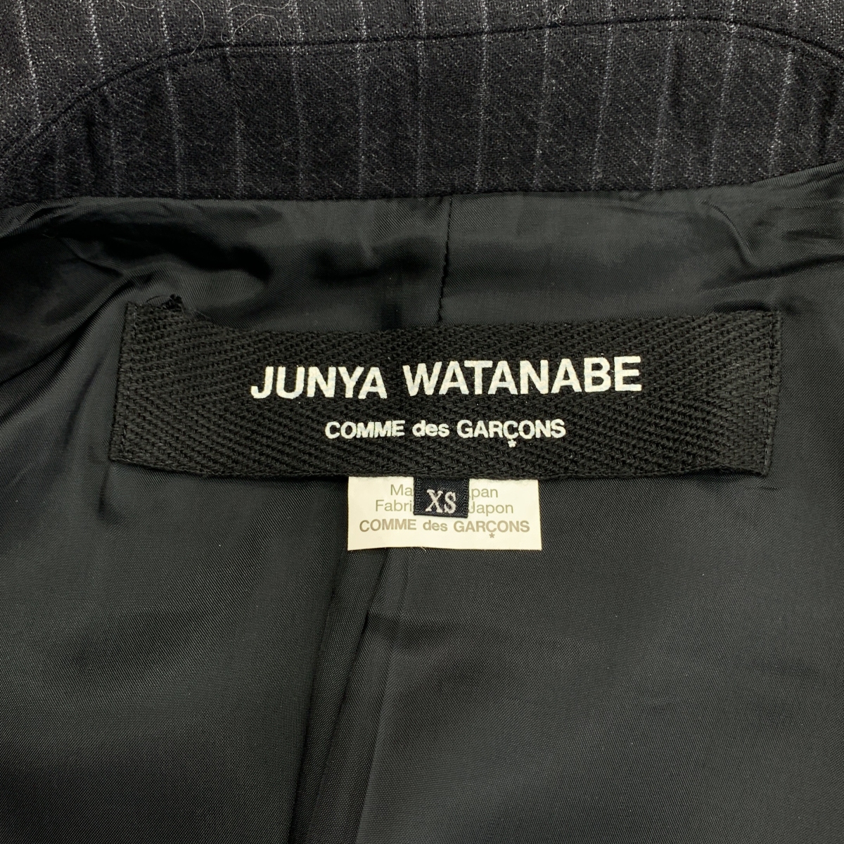JUNYA WATANABE COMME des GARCONS / ジュンヤワタナベ ボンディング加工 ストライプ ジャケット