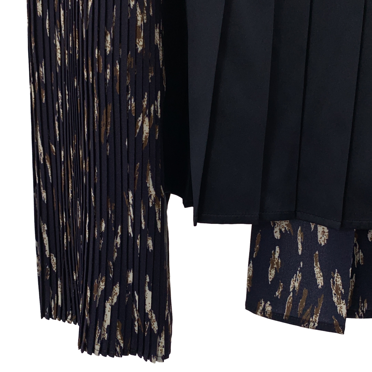 ELENDEEK / エレンディーク MIX PLEATS SK プリーツ ロング スカート