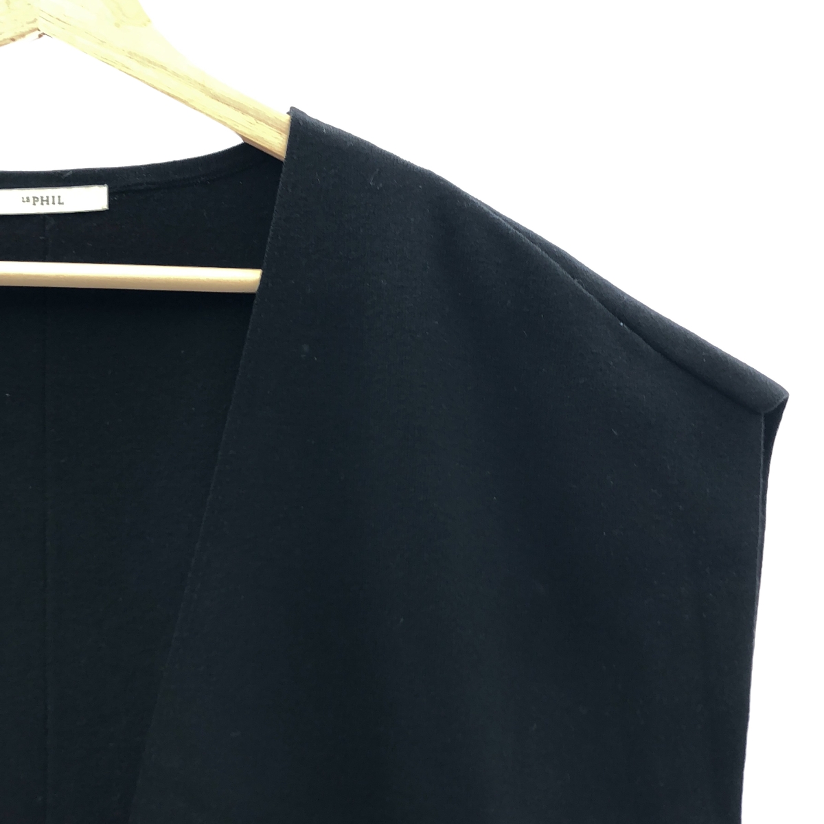 LE PHIL / ルフィル Vネック スリット ロング ジレ ベスト