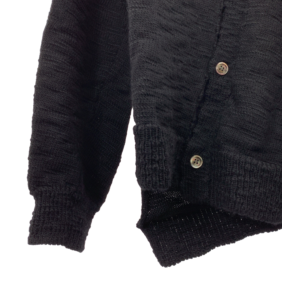 COMME des GARCONS HOMME DEUX / コムデギャルソンオムドゥ ウール 捻れ アシンメトリー ニットカーディガン