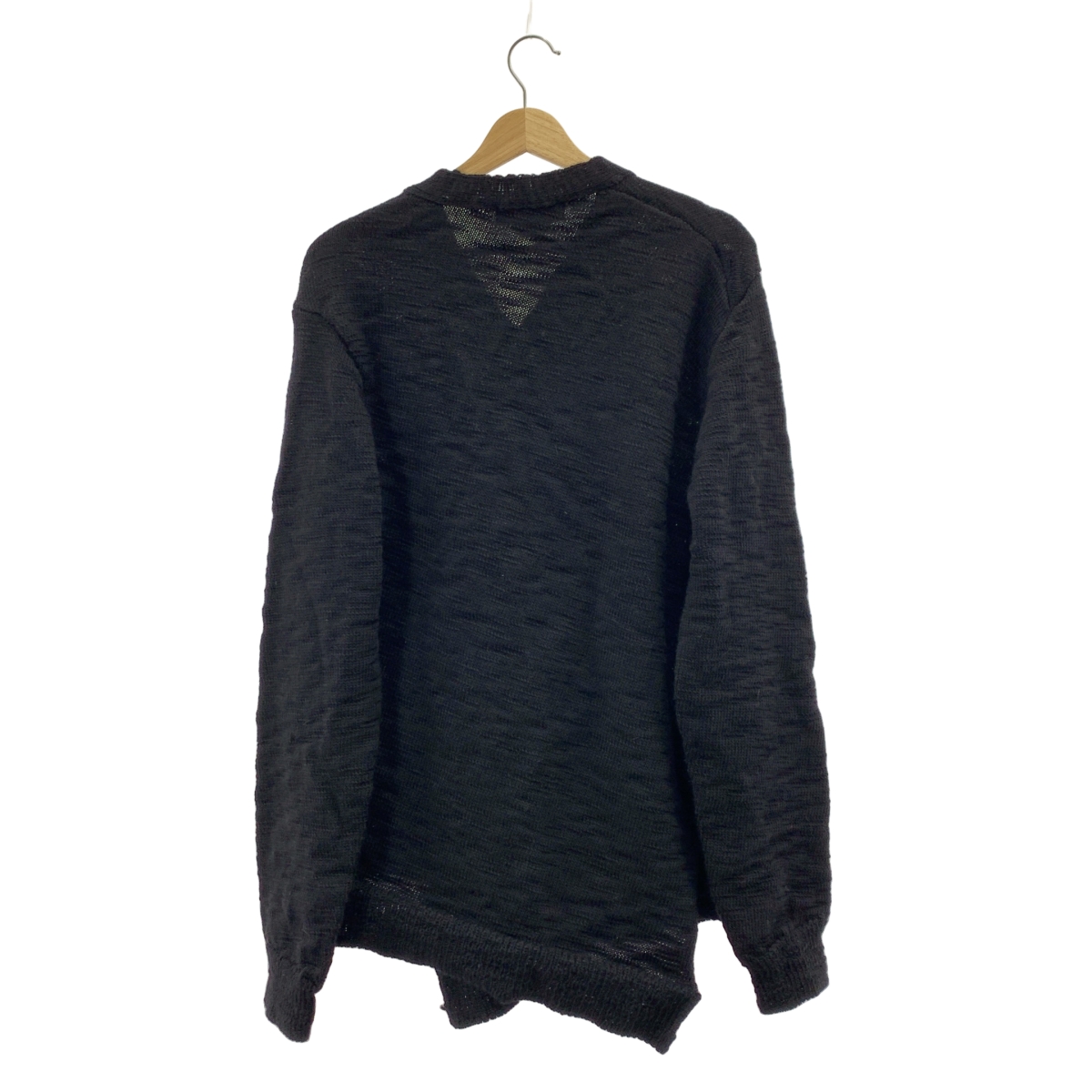 COMME des GARCONS HOMME DEUX / コムデギャルソンオムドゥ ウール 捻れ アシンメトリー ニットカーディガン