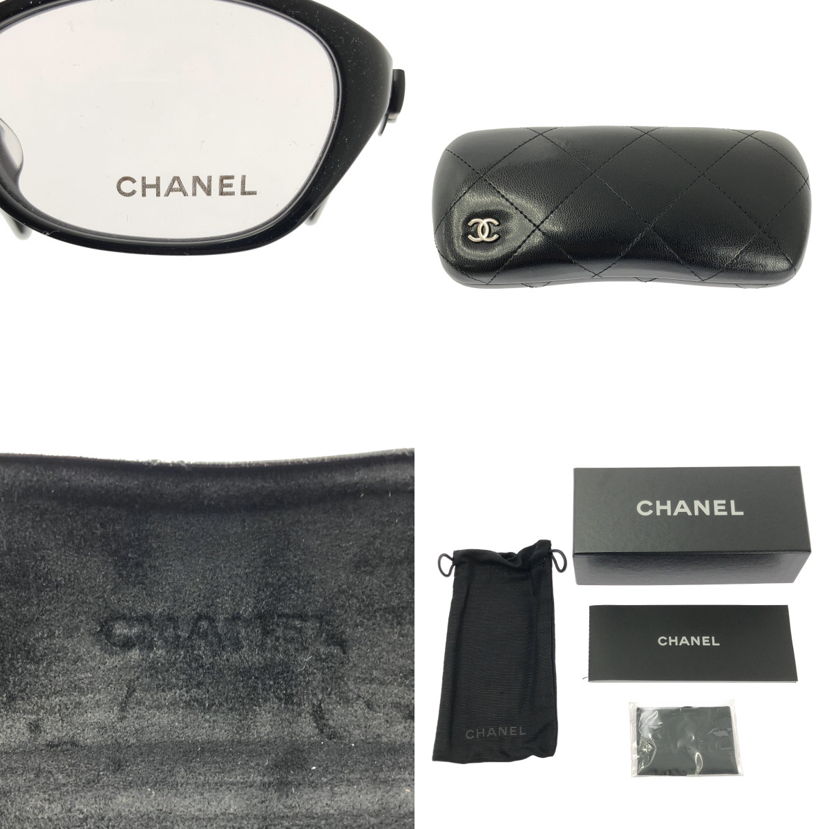 CHANEL / シャネル ココマーク リボン ラメ メガネ