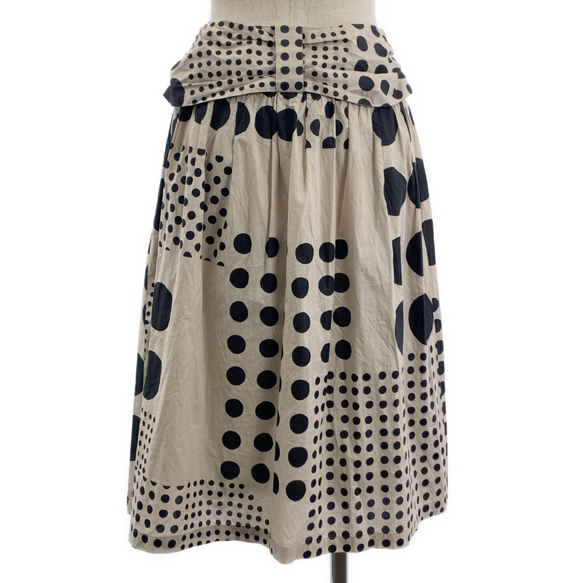 mina perhonen / ミナペルホネン universe コットン ドット ギャザースカート