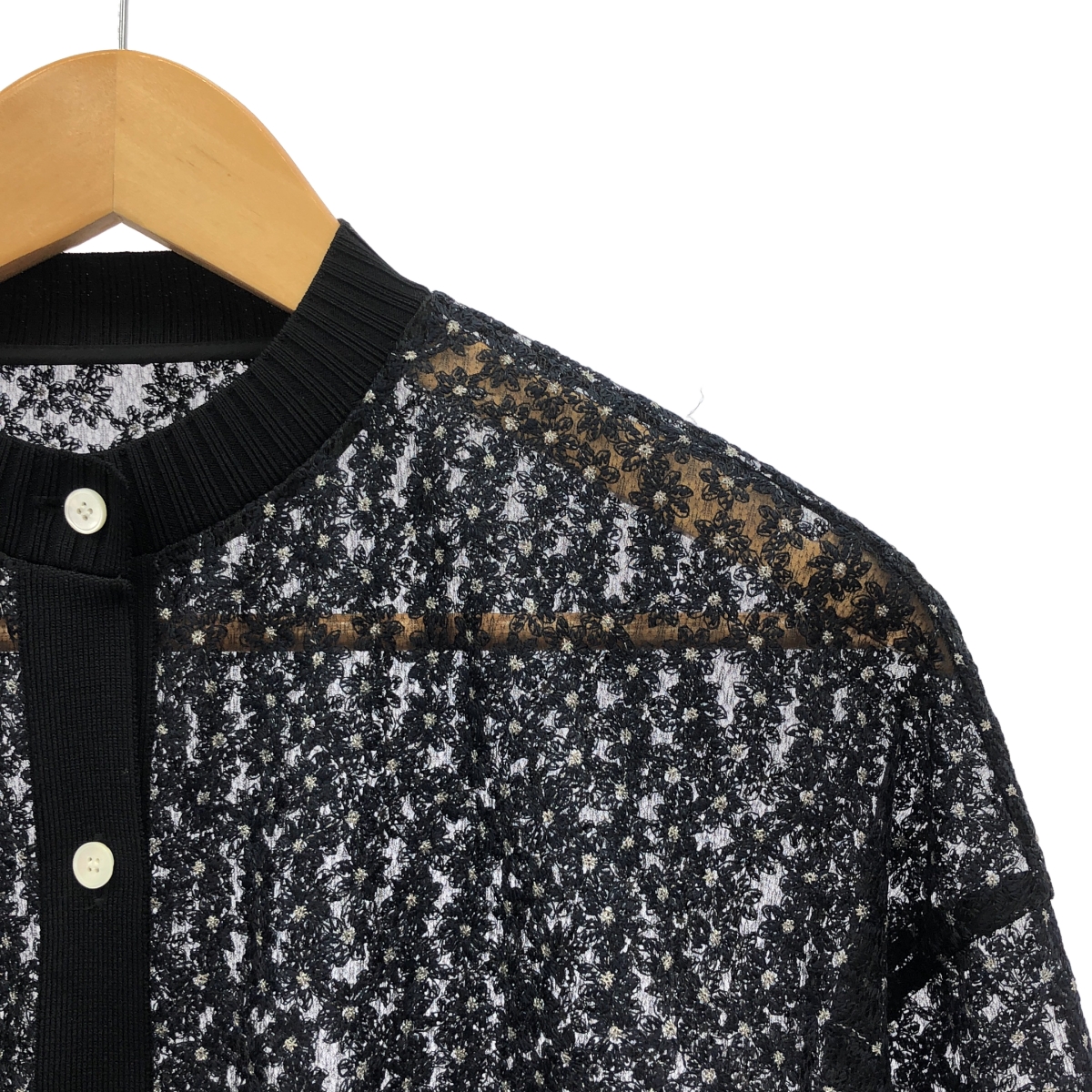 Tomorrowland BALLSEY / トゥモローランドボールジー チュール エンブロイダリー レース ショートカーディガン