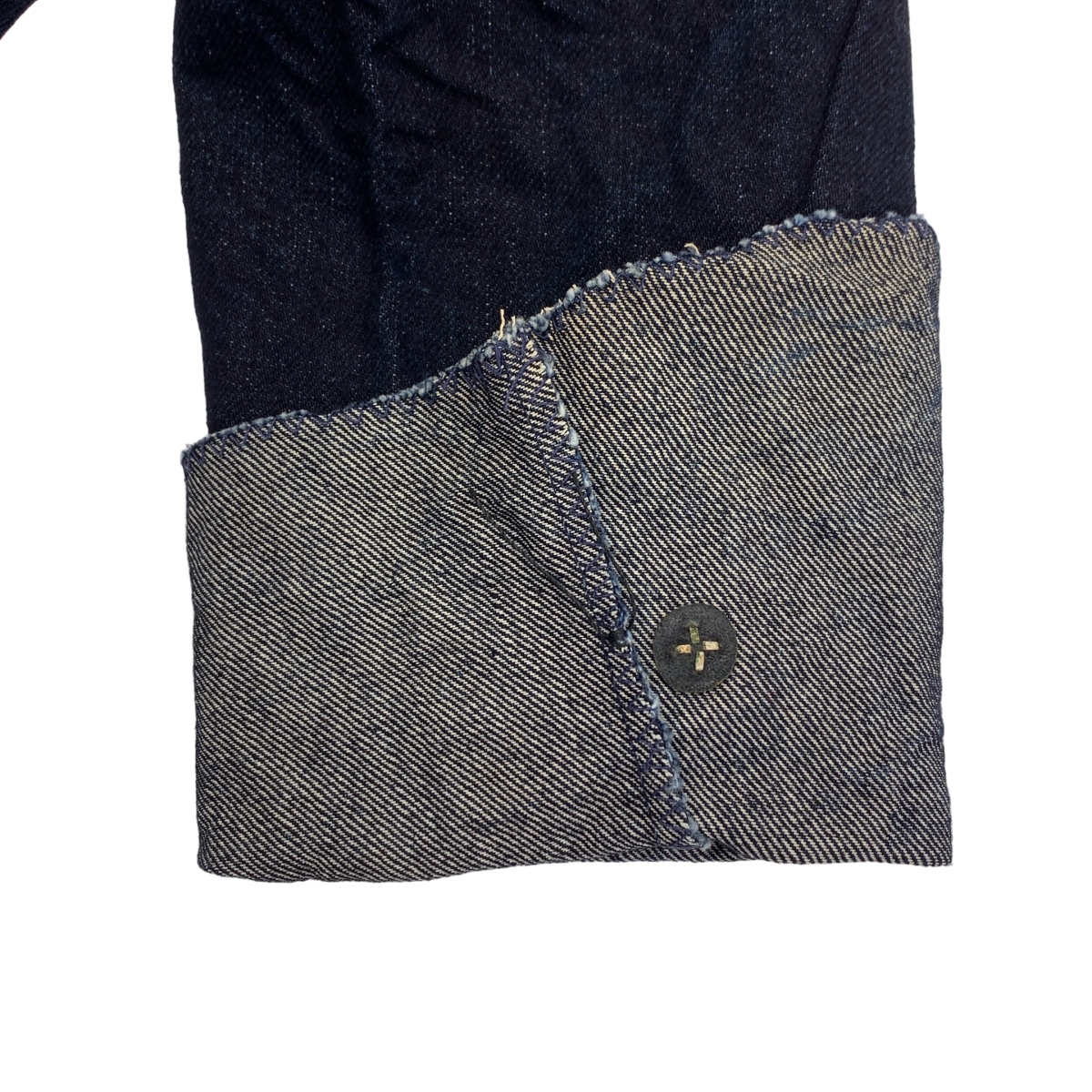 m.a+ / エムエークロス 立体裁断 フロントホック セルビッチ デニムパンツ