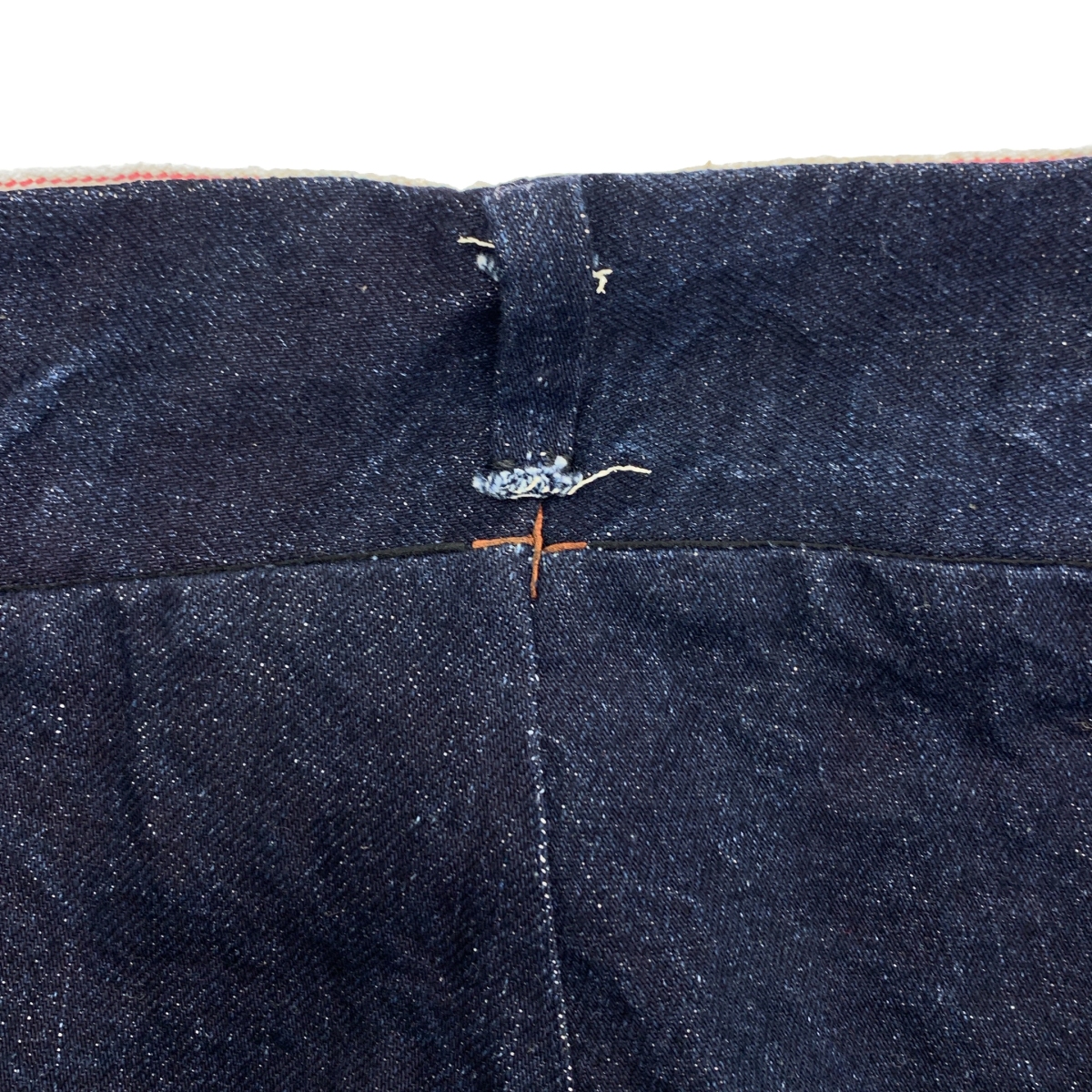 m.a+ / エムエークロス 立体裁断 フロントホック セルビッチ デニムパンツ