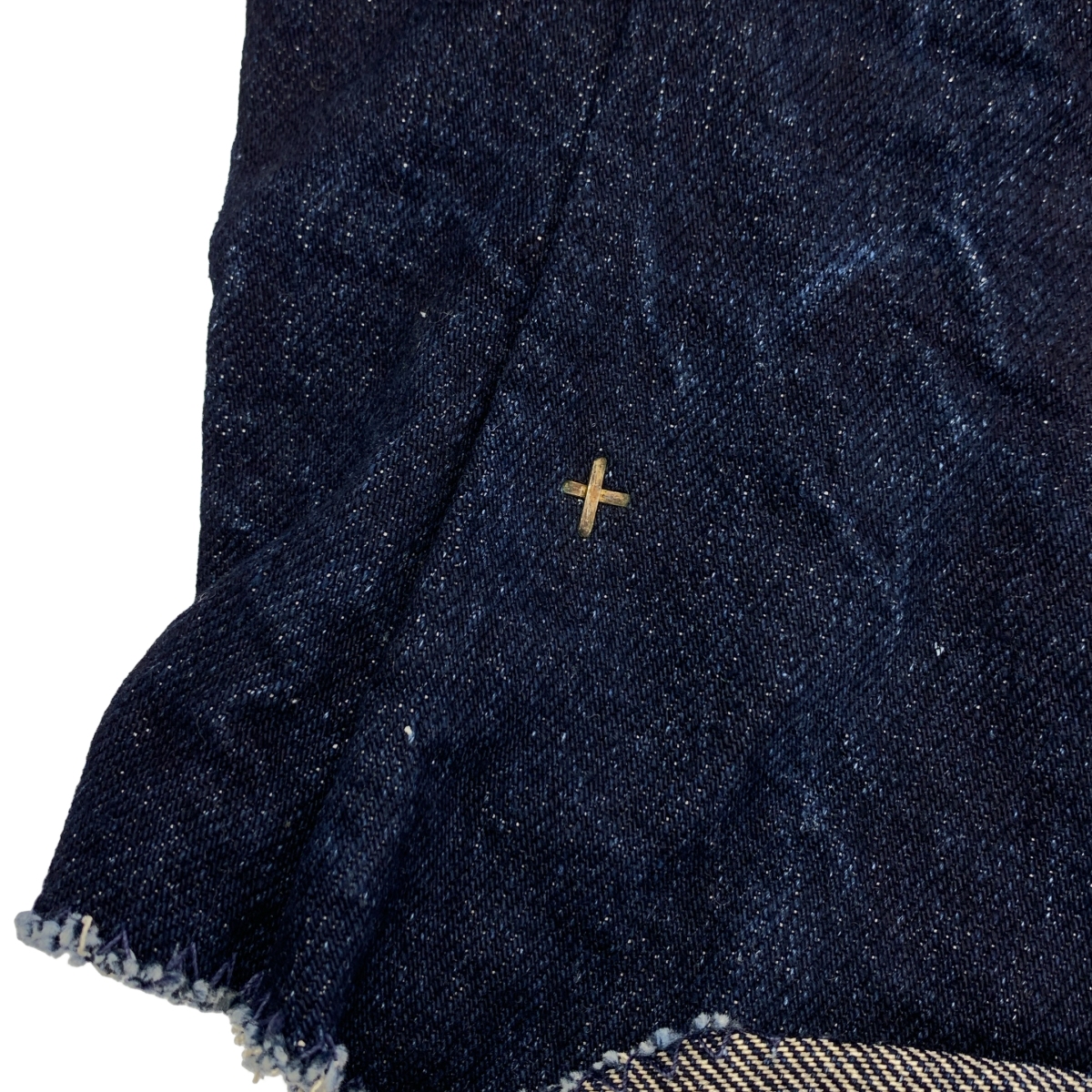 m.a+ / エムエークロス 立体裁断 フロントホック セルビッチ デニムパンツ