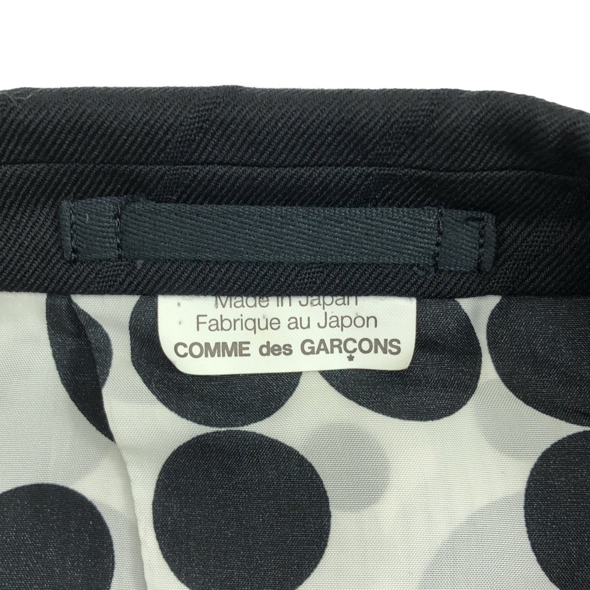 COMME des GARCONS HOMME PLUS / コムデギャルソンオムプリュス ジャガード ドッキング レイヤードスリーブ シングルジャケット / ドット柄裏地