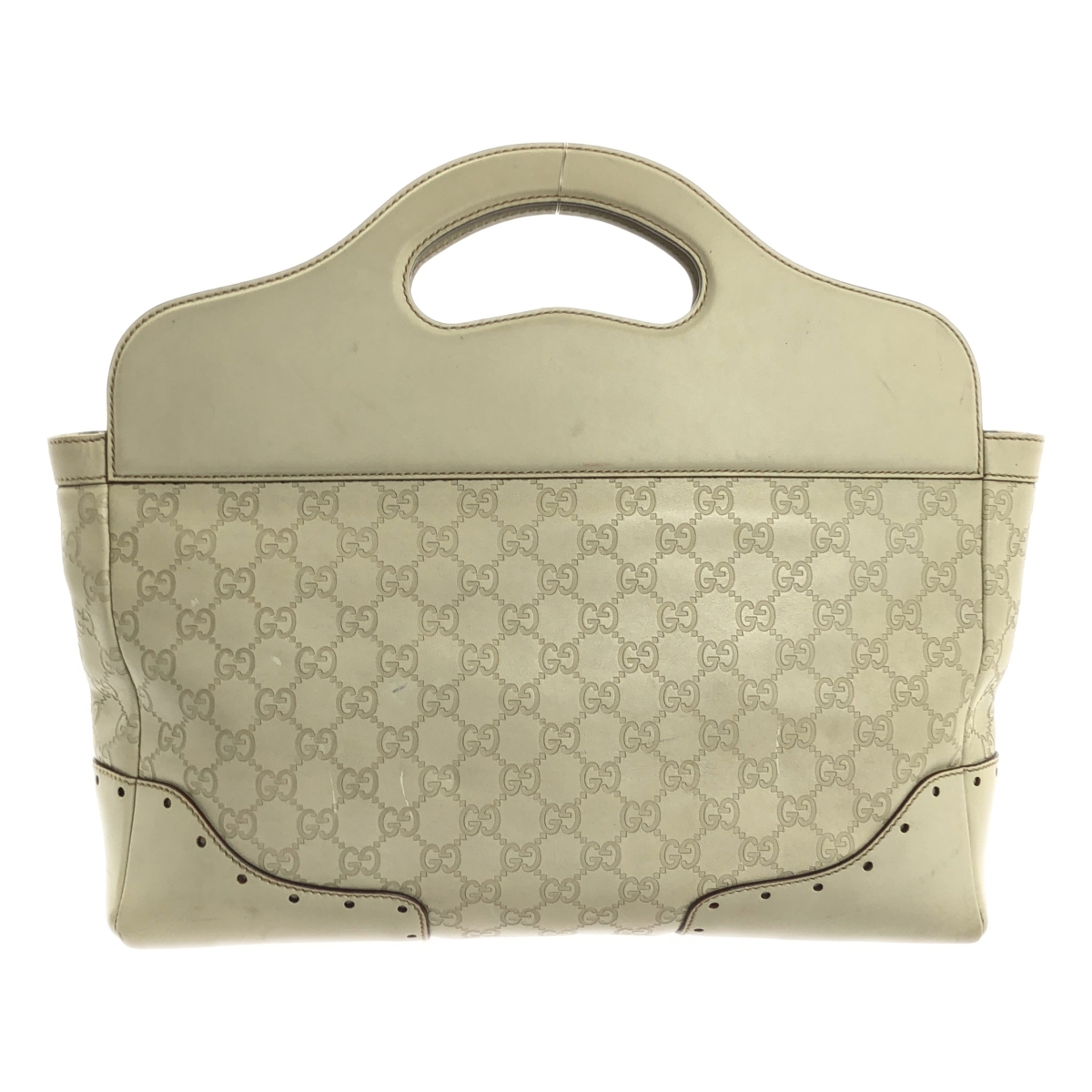 GUCCI / グッチ レザー GGスプリーム ホースビット ハンドバッグ