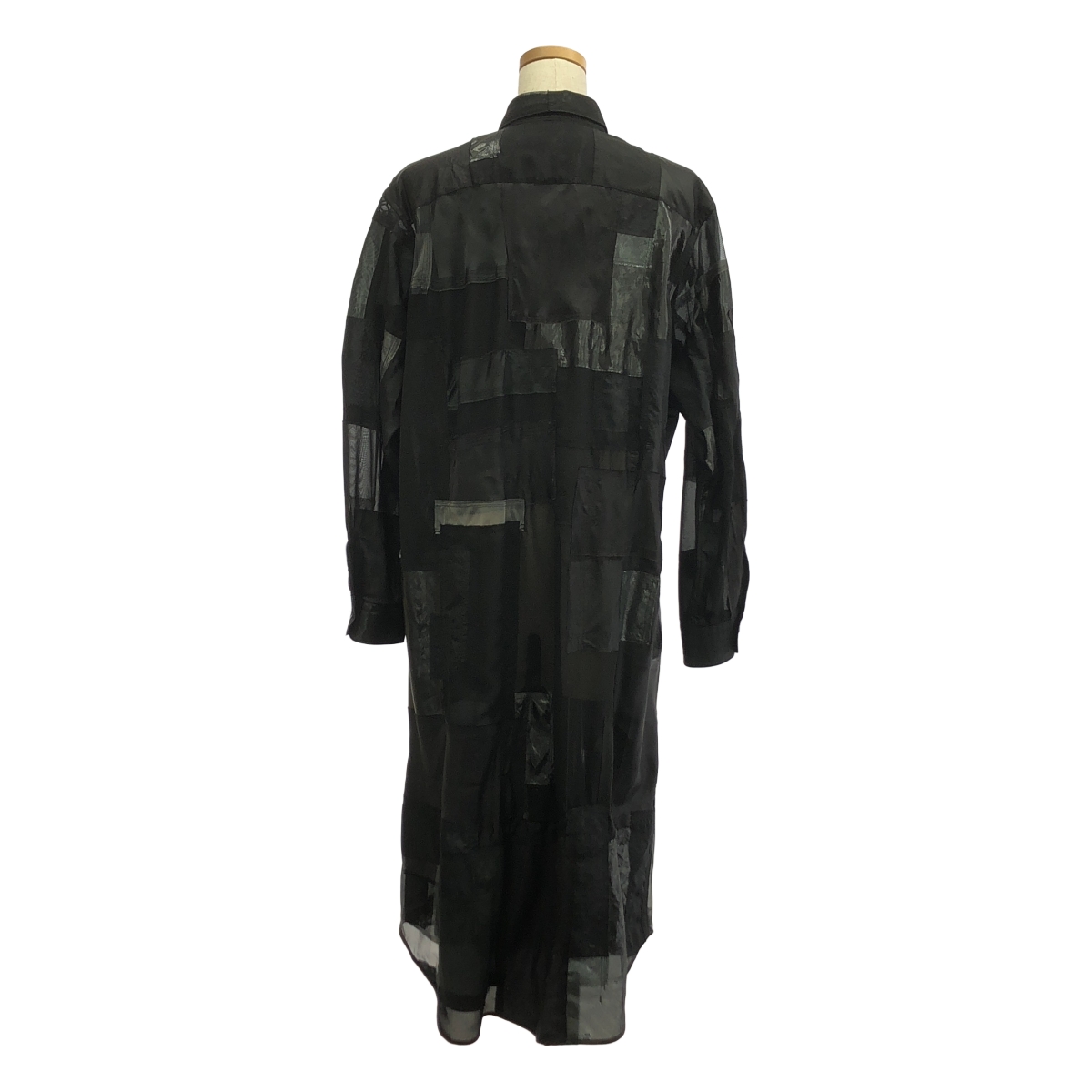 JUNYA WATANABE COMME des GARCONS / ジュンヤワタナベ ポリエステル 異素材 切替 パッチワーク シャツ ワンピース