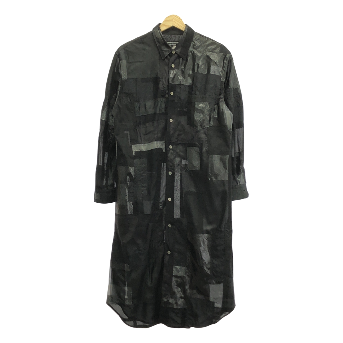 JUNYA WATANABE COMME des GARCONS / ジュンヤワタナベ ポリエステル 異素材 切替 パッチワーク シャツ ワンピース