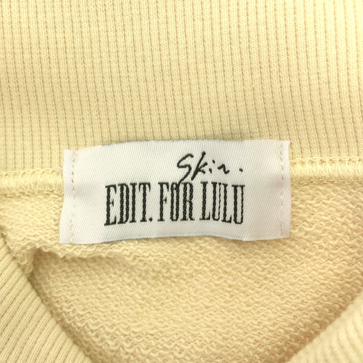 EDIT. FOR LULU / エディットフォールル × SKIN コラボ クロップド スウェット